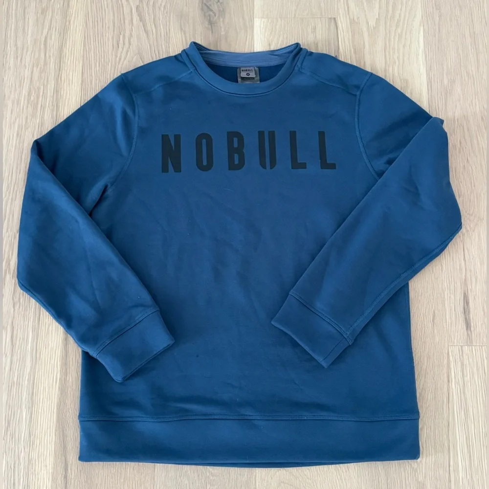 NOBULL Crew Neck Fleece Lined Sweater, Teal - Size Medium - Picture 3 of 5
